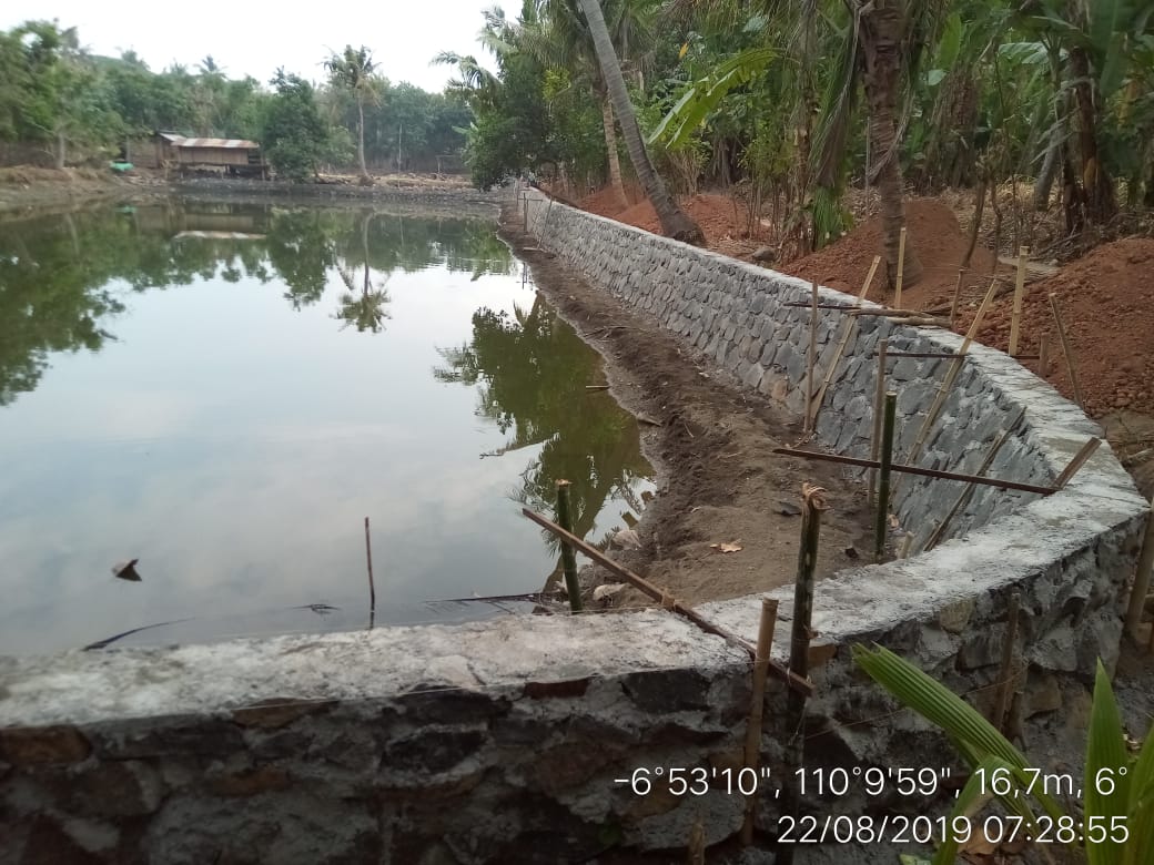 Pembangunan Embung Desa Pidodo Kulon sudah 75 %